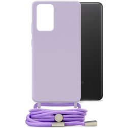 Mobilize Lanyard Gelly Samsung Galaxy A32 4G TPU flexível Capa com cordão - Pastel Purple