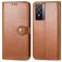 Mobigear Snap Button Vivo Y76 Capa livro Carteira - Castanho