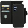 Mobiparts Samsung Galaxy A54 Funda Piel auténtica Funda tipo libro 2 en 1 con carcasa extraíble Cartera - Negro