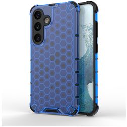 Mobigear Honeycomb Samsung Galaxy S24 Hårdt Bagsidecover Stødsikkert - Blå