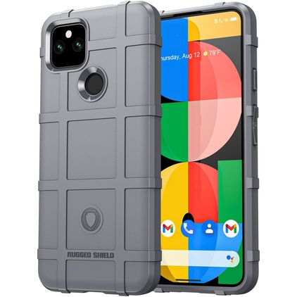 Mobigear Rugged Shield Google Pixel 5a 5G TPU flexible Carcasa Antigolpes - Gris