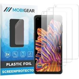 Mobigear Samsung Galaxy Xcover Pro Película de ecrã em plástico - Compatível com capas (Pack de 3)