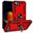 Mobigear Armor Ring iPhone 16e Plástico rígido Capa traseira Antichoque com anel - Vermelho