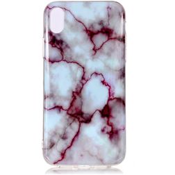 Mobigear Marble iPhone XS Max TPU flexível Capa traseira - Roxo