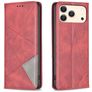 Mobigear Rhombus Slim iPhone 18 Pro Max Cover a libro - Rosso