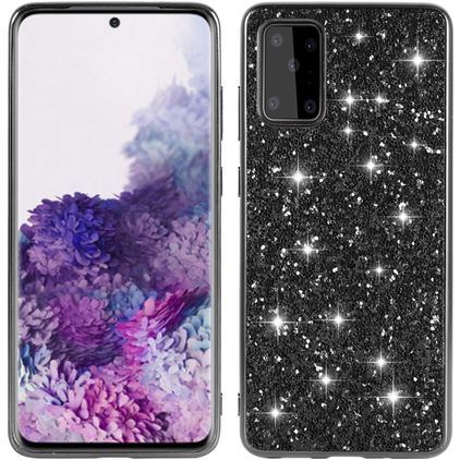 Mobigear Glitter Samsung Galaxy S20 Hardcase Etui plecki - Czarny