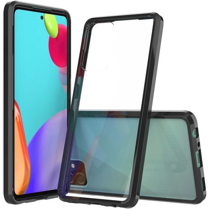 Mobigear Crystal Samsung Galaxy A52 Tvrdý plast Zadní kryt - Průhledná / Černá