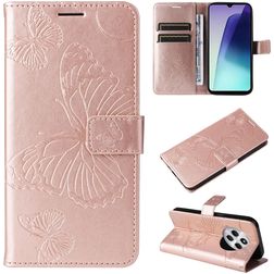 Mobigear Butterfly Xiaomi Redmi 14C Capa livro Carteira - Rosa dourado