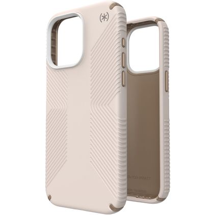 Speck Presidio2 Grip iPhone 15 Pro Max Hårdt Bagsidecover Stødsikkert - Bleached Bone
