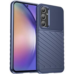Mobigear Groove Samsung Galaxy A55 Elastyczne TPU Etui plecki - Niebieski