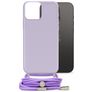 Mobilize Lanyard Gelly iPhone 14 Pro TPU flexible Funda con cuerda - Pastel Purple