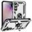 Mobigear Armor Ring Samsung Galaxy S23 FE Plástico rígido Capa traseira Antichoque com anel - Prateado