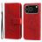 Mobigear Flowers iPhone 18 Pro Funda tipo libro Cartera - Rojo