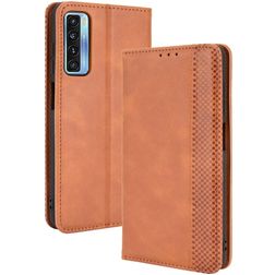 Mobigear Sensation TCL 20L Cover a libro portafoglio - Marrone
