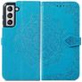 Mobigear Mandala Samsung Galaxy S21 FE Pungetui med Seddelrum - Blå