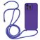 Mobigear Lanyard iPhone 15 Pro Max Silicone Capa com cordão - Roxo