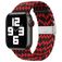 Mobigear Braided Nailon Apple Watch Ranneke Säädettävä taittolukko - 42/41/40/38 mm - Musta / Punainen