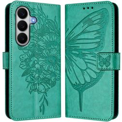 Mobigear Butterfly Samsung Galaxy A27 Lompakkokotelo + Setelitasku - Vihreä