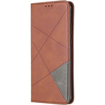 Mobigear Rhombus Slim Huawei P40 Pro Wallet case - Brown