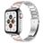 Mobigear Lissabon Correa Acero inoxidable Cierre de mariposa para Apple Watch - 49/46/45/44 mm - Rosa / Plateado