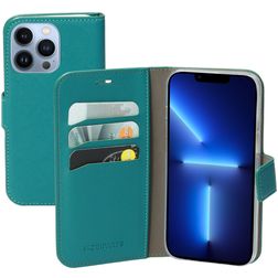 Mobiparts Saffiano Wallet iPhone 13 Pro Plånboksfodral med sedelfack - Turkos