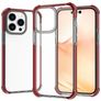 Mobigear Full Bumper iPhone 14 Plus Fodral Hårdplast Skal Stötsäkert - Transparent / Röd