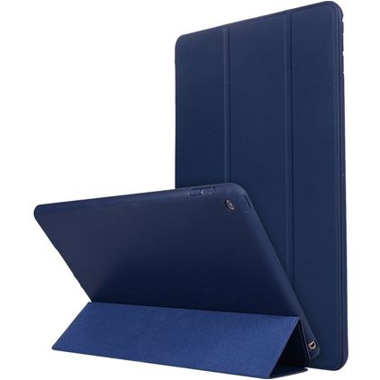 Mobigear Tri-Fold Gel iPad 9 (2021) TPU / Leatherette Wallet case - Blue