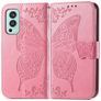 Mobigear Butterfly OnePlus Nord 2 Capa livro Carteira - Rosa