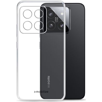 Mobilize Gelly Gennemsigtig Xiaomi 14 Fleksibel TPU Bagsidecover - Gennemsigtig