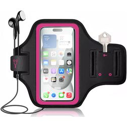 Mobigear Go Active Running Phone Holder Neoprene Sports Case Sports armband - Medium - Pink