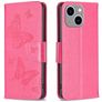Mobigear Butterfly iPhone 15 Plus Knížkové pouzdro Peněženka - Purpurová