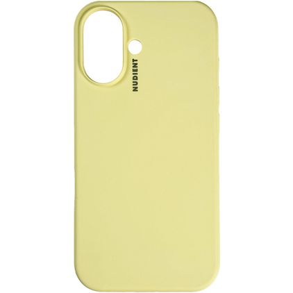 Nudient Base iPhone 16 Plus Silikon Skal - Pale Yellow