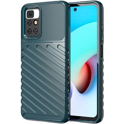 Mobigear Groove Xiaomi Redmi 10 4G Flexibel TPU Skal - Grön