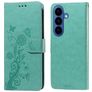 Mobigear Flowers Samsung Galaxy S26 Plus Funda tipo libro Cartera - Verde