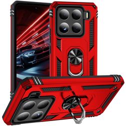 Mobigear Armor ring Xiaomi 15 Hardcase Etui plecki Wstrząsoodporne z pierścieniem - Czerwony