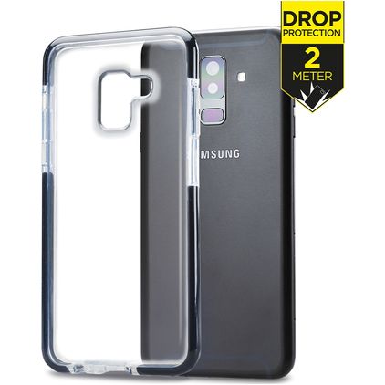 Mobilize Shatterproof Samsung Galaxy A8 (2018) Funda Plástico rígido Carcasa Antigolpes - Transparente / Negro