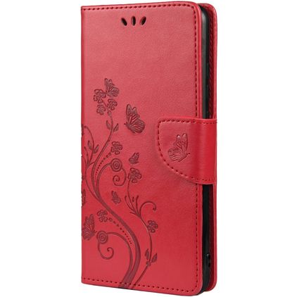 Mobigear Flowers Samsung Galaxy A23 Funda tipo libro Cartera - Rojo