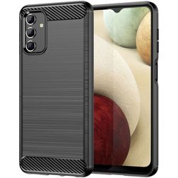 Mobigear Brushed Slim Samsung Galaxy A04s TPU flessibile Back cover - Nero
