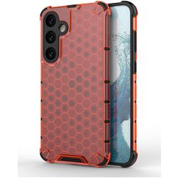 Mobigear Honeycomb Samsung Galaxy S24 Plus Fodral Hårdplast Skal Stötsäkert - Röd
