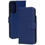 Mobiparts Wallet Samsung Galaxy S25 Edge Aito nahka Lompakkokotelo + Setelitasku - Sininen