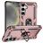 Mobigear Armor ring Samsung Galaxy S25 Hårdt Bagsidecover Stødsikkert med ringholder - Rosaguld
