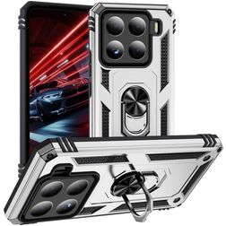 Mobigear Armor ring Xiaomi 15 Kova Suojakuori Iskunkestävä + Sormuspidike - Hopea