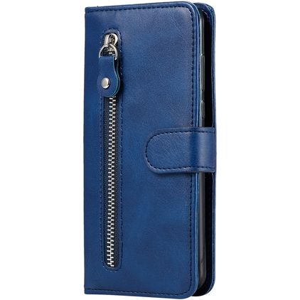 Mobigear Zipper Huawei P Smart (2020) Cover a libro portafoglio - Blu