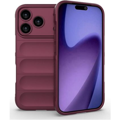 Mobigear Bumpy iPhone 17 Pro Flexible TPU Back cover - Wine Red