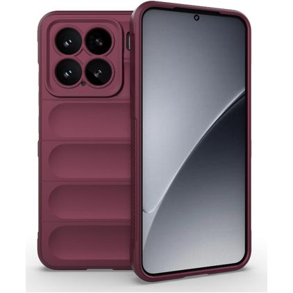 Mobigear Bumpy Xiaomi 15 TPU flexível Capa traseira - Bordô
