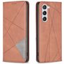 Mobigear Rhombus Slim Samsung Galaxy S23 Funda tipo libro - Marrón
