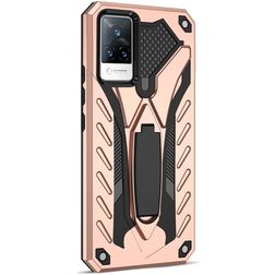 Mobigear Armor Stand Vivo V21 Hardcase Back cover Antiurto con supporto - Oro rosa