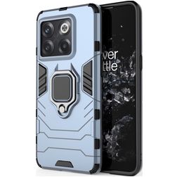 Mobigear Armor Ring OnePlus 10T Plástico rígido Capa traseira Antichoque com anel - Azul marinho