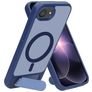 Mobiparts Hardcover iPhone 17e MagSafe Funda Plástico rígido Carcasa con soporte - Satin Blue