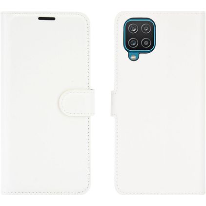 Mobigear Classic Samsung Galaxy A12 Funda tipo libro Cartera - Blanco